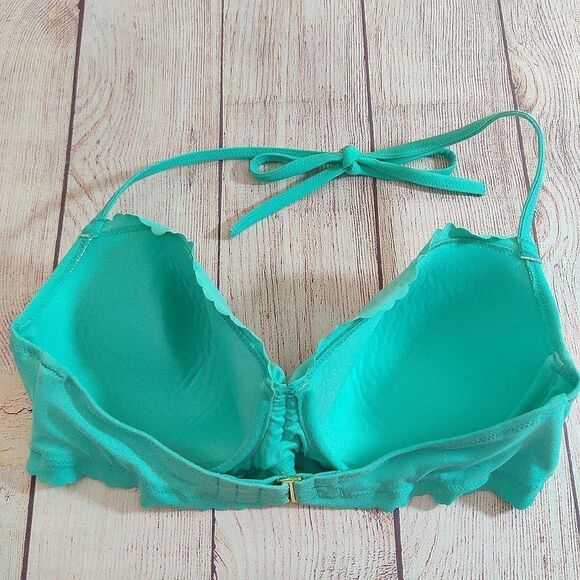 Victoria's Secret ruffled halter bikini top sz 34DD - Picture 7 of 9